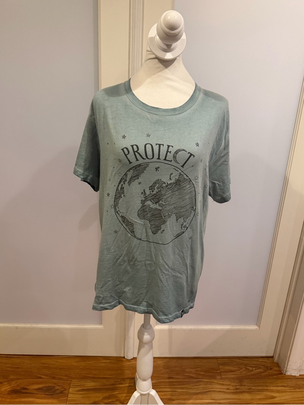 Protect Earth Graphic Tee in Sage Green - Women's Short Sleeve
